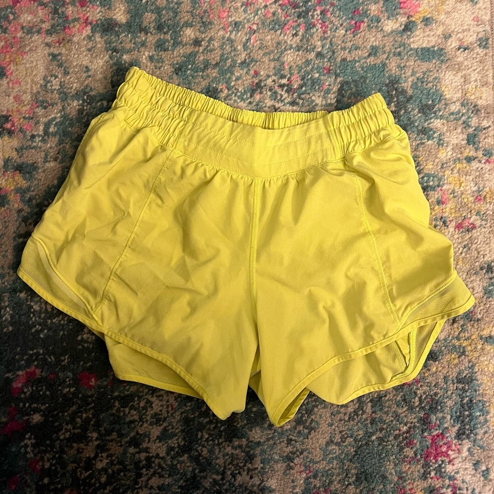 Neon Yellow Women's Lulu Lemon Shorts